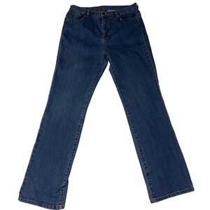 Lauren Ralph Lauren Womens Straight Leg Blue Denim Jeans Size 14 Mid Rise